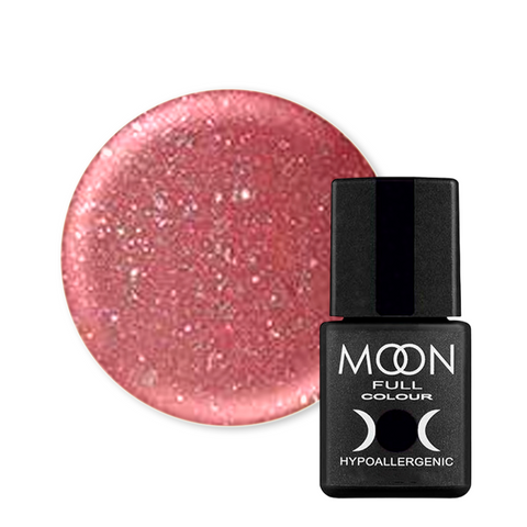 Гель-лак Moon Full Color Classic №308 (приглушенный розовый с шиммером), Classic, 8 мл, шиммер/микроблеск