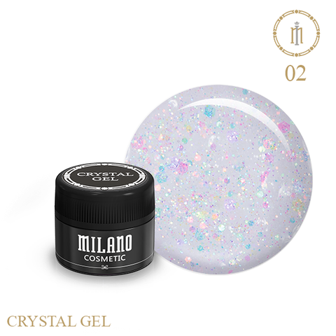 Купить Гель з глиттером  Milano Crystal Gel 02 , цена 135 грн, фото 1