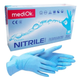 Перчатки нитриловые Mediok «M» (100 штук, неопудренные, нестерильные, синие)